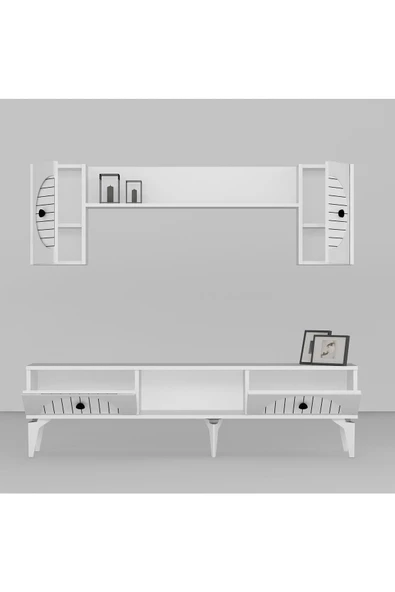 DEMONTE DECOR BREDDA TV ÜNİTESİ BEYAZ-BEYAZ - 6