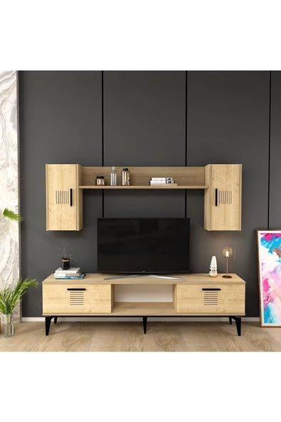 DEMONTE DECOR Asimo Tv Ünitesi Takım Safirmeşe-safirmeşe