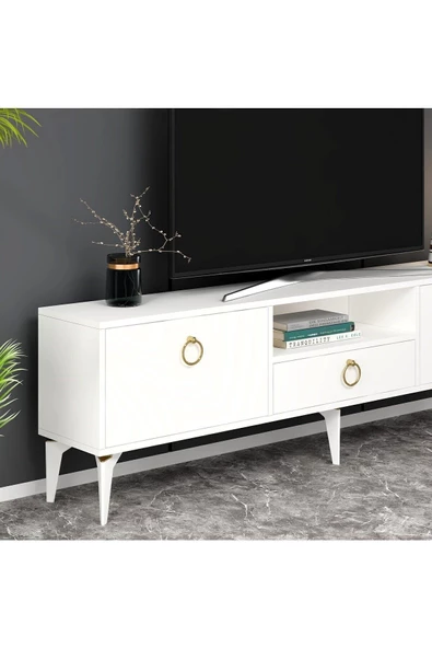 DEMONTE DECOR DRONE TV SEHPASI BEYAZ-BEYAZ - 3