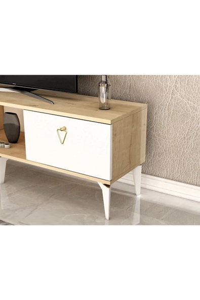 DEMONTE DECOR Sienna Tv Ünitesi Takımı Safirmeşe-Beyaz - 5