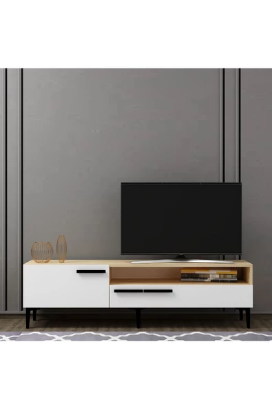 DEMONTE DECOR ZERA TV SEHPASI (ALT MODÜL) SAFİRMEŞE-BEYAZ
