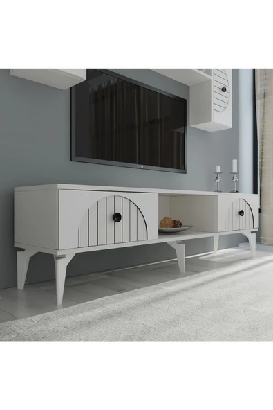 DEMONTE DECOR BREDDA TV ÜNİTESİ BEYAZ-BEYAZ - 4