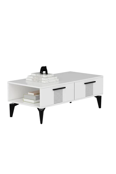 DEMONTE DECOR Raflı Asimo Orta Sehpa Beyaz-beyaz - 2