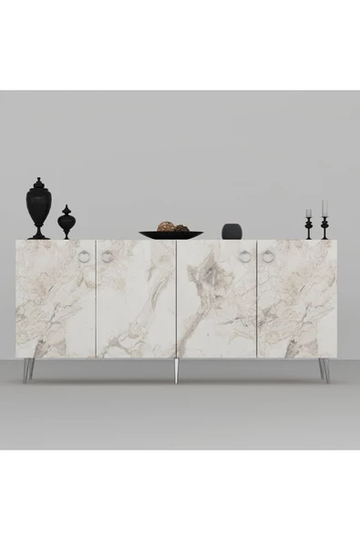 DEMONTE DECOR Drop Konsol Efesmermer-gümüş - 6