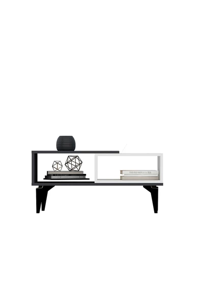 DEMONTE DECOR FLY ORTA SEHPA ANTRASİT-BEYAZ - 6