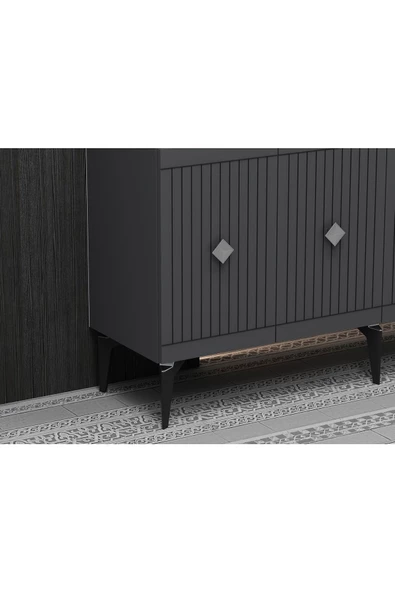 DEMONTE DECOR MİDDAS KONSOL ANTRASİT-GÜMÜŞ - 3