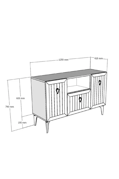 DEMONTE DECOR LINDA KONSOL ANTRASİT-ALTIN - 5