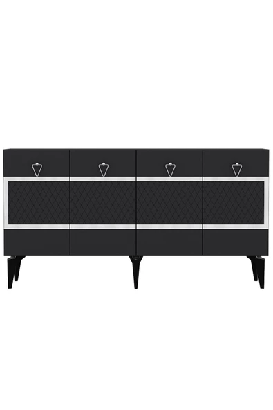 DEMONTE DECOR İPEK KONSOL ANTRASİT GÜMÜŞ - 4