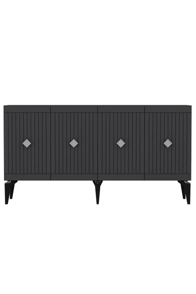DEMONTE DECOR MİDDAS KONSOL ANTRASİT-GÜMÜŞ - 5