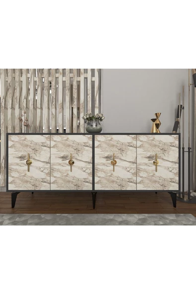 DEMONTE DECOR Figora 180 Cm Konsol (KX180) Antrasit-efesmermer
