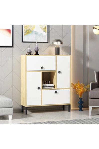 DEMONTE DECOR Sidelya Konsol Safirmeşe-beyaz