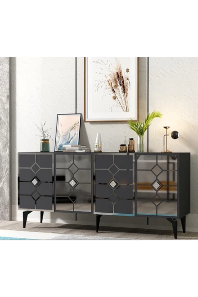 DEMONTE DECOR IRMAAK KONSOL ANTRASİT-GÜMÜŞ - 2