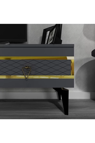 DEMONTE DECOR Ziirve Üçgen Dolap,çekmece Metal Mobilya Kulbu (4 ADET) Altın - 3