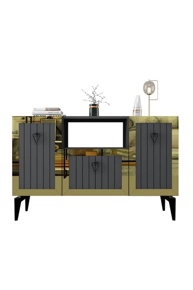 DEMONTE DECOR LINDA KONSOL ANTRASİT-ALTIN - 4