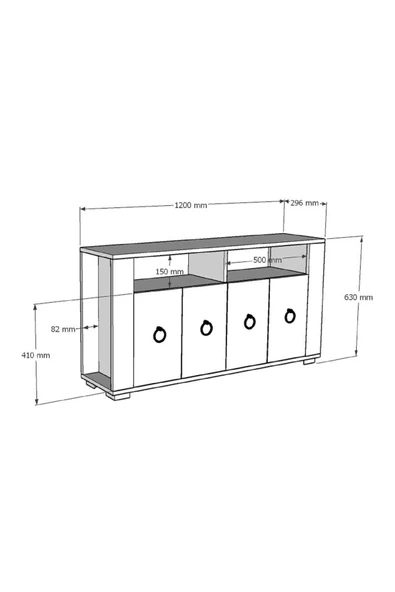 DEMONTE DECOR Klein Led Aydınlatmalı Konsol Beyaz - 8