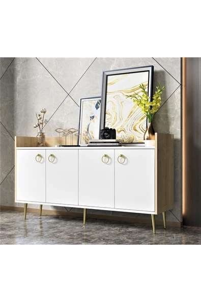 DEMONTE DECOR DARRİNG KONSOL HAVUZLU ,SADE ,ŞIK TASARIM SAFİRMEŞE-BEYAZ