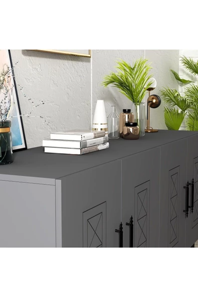 DEMONTE DECOR Shumen Konsol Antrasit-antrasit - 3