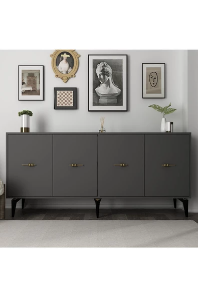 DEMONTE DECOR Sinta 180 Cm Konsol (KX180) Antrasit-antrasit