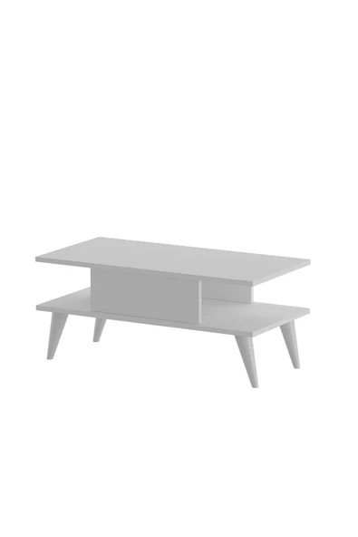 DEMONTE DECOR Betta Klasik Orta Sehpa Beyaz-Beyaz - 4
