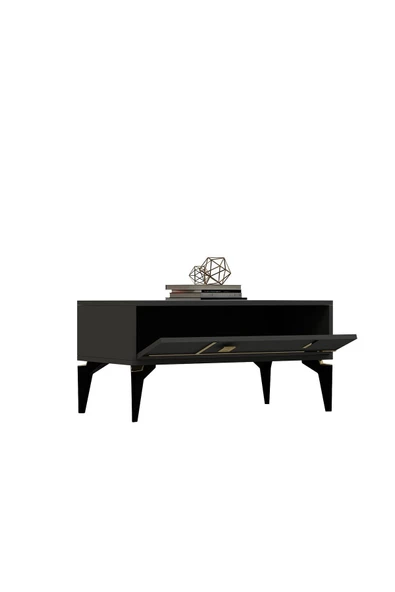 DEMONTE DECOR MADERA ORTA SEHPA ANTRASİT-ALTIN - 6