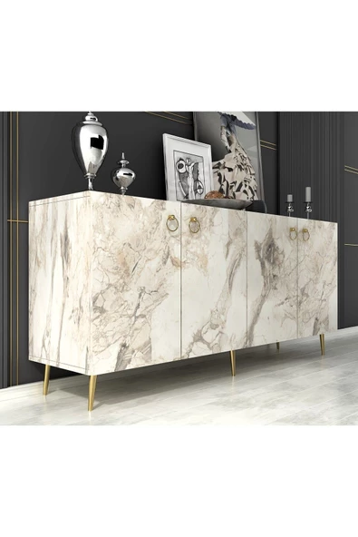 DEMONTE DECOR DROP KONSOL EFESMERMER-ALTIN