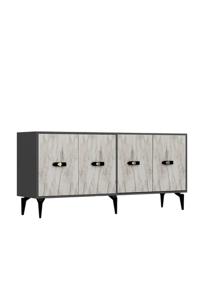DEMONTE DECOR Fly 180 Cm Konsol (KX180) Antrasit-efesmermer - 4