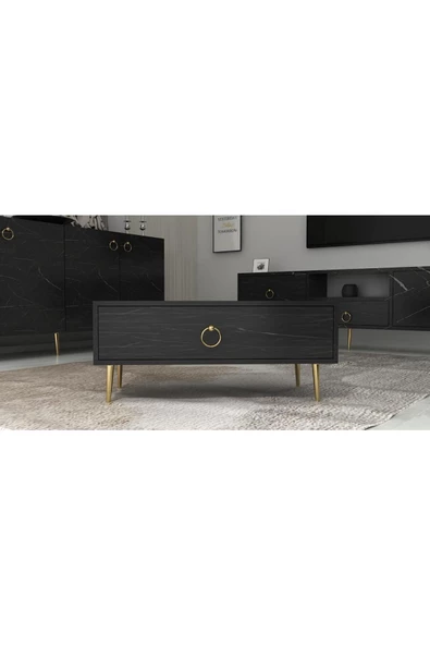 DEMONTE DECOR DROP ORTA SEHPA ROYALMERMER-ALTIN