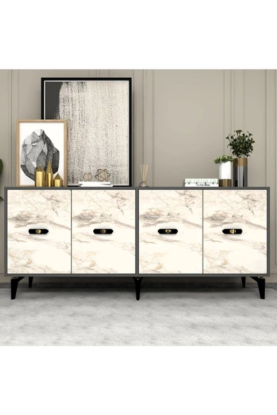 DEMONTE DECOR Fly 180 Cm Konsol (KX180) Antrasit-efesmermer