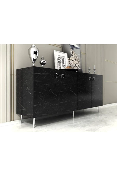 DEMONTE DECOR DROP KONSOL ROYALMERMER-GÜMÜŞ