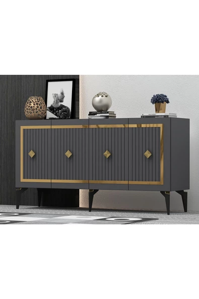 DEMONTE DECOR NOVVA KONSOL ANTRASİT-ALTIN - 2