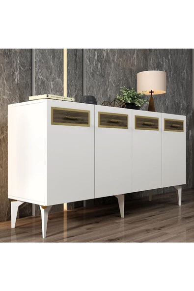 DEMONTE DECOR Ecem Konsol Beyaz - Altın - 2