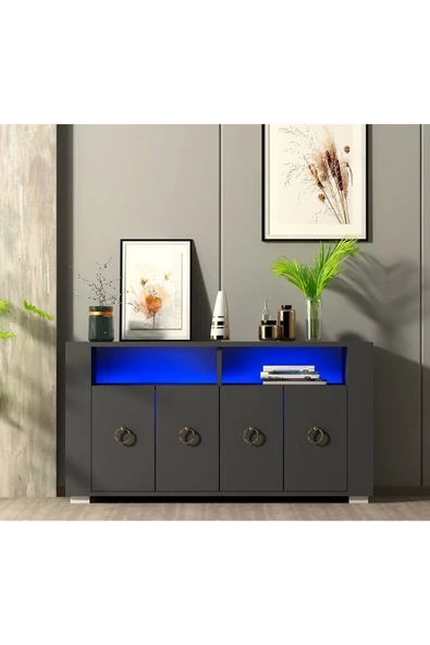 DEMONTE DECOR KLEİN LED AYDINLATMALI KONSOL ANTRASİT