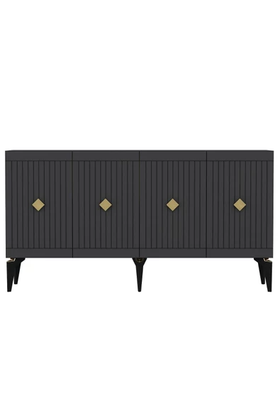 DEMONTE DECOR MİDDAS KONSOL ANTRASİT-ALTIN - 4