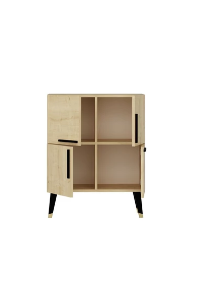 DEMONTE DECOR Mikkra Konsol , Çok Amaçlı Dolap , 4 Kapaklı Safirmeşe - 3