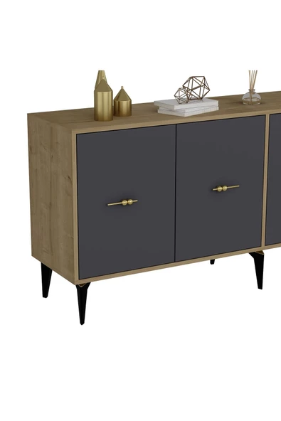 DEMONTE DECOR Sinta 180 Cm Konsol (KX180) Safirmeşe-antrasit - 2