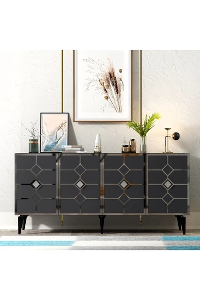 DEMONTE DECOR ÇAĞLAA KONSOL ANTRASİT-GÜMÜŞ