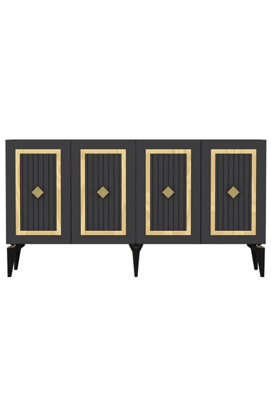 DEMONTE DECOR NORRA KONSOL ANTRASİT-ALTIN - 5