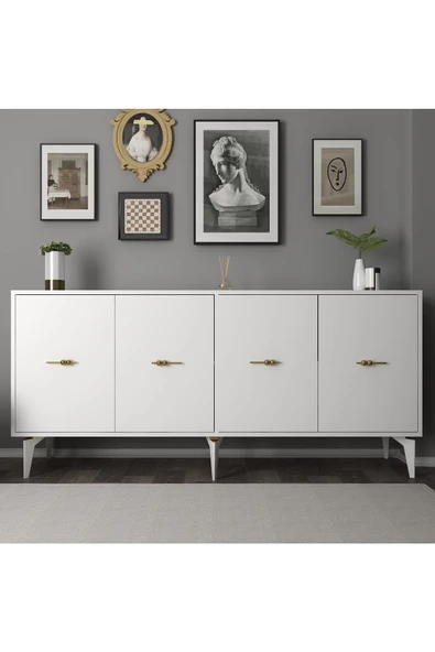 DEMONTE DECOR Sinta 180 Cm Konsol (KX180) Beyaz-beyaz