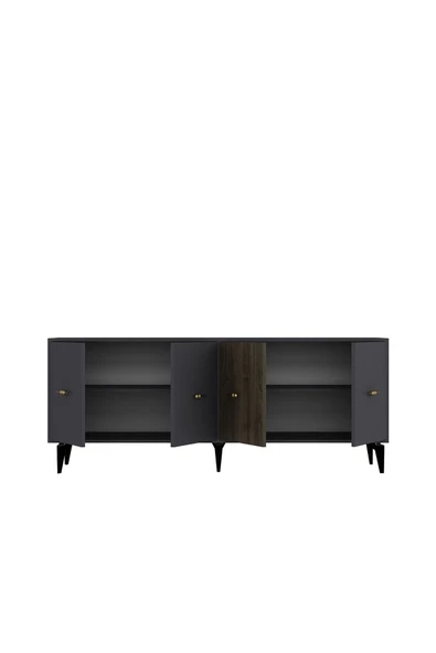 DEMONTE DECOR VERY 180 CM KONSOL (KX180) ANTRASİT-CEVİZ - 7