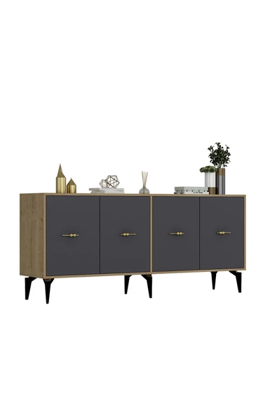 DEMONTE DECOR Sinta 180 Cm Konsol (KX180) Safirmeşe-antrasit - 4