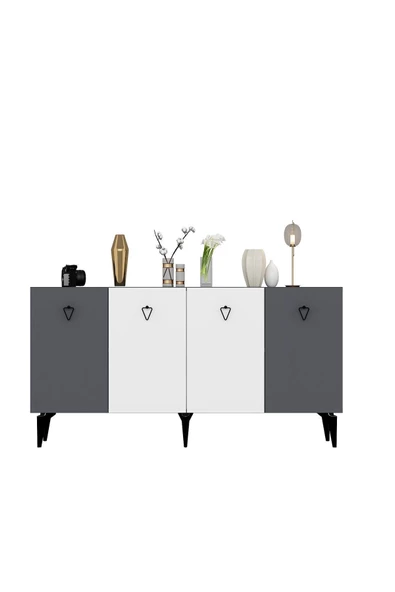 DEMONTE DECOR MİA KONSOL ANTRASİT-BEYAZ - 3