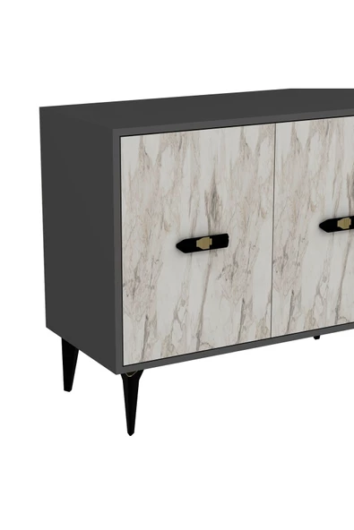 DEMONTE DECOR Fly 180 Cm Konsol (KX180) Antrasit-efesmermer - 6