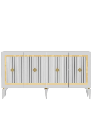 DEMONTE DECOR NOVVA KONSOL BEYAZ-ALTIN - 5