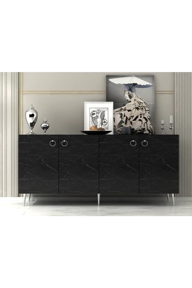 DEMONTE DECOR DROP KONSOL ROYALMERMER-GÜMÜŞ - 2