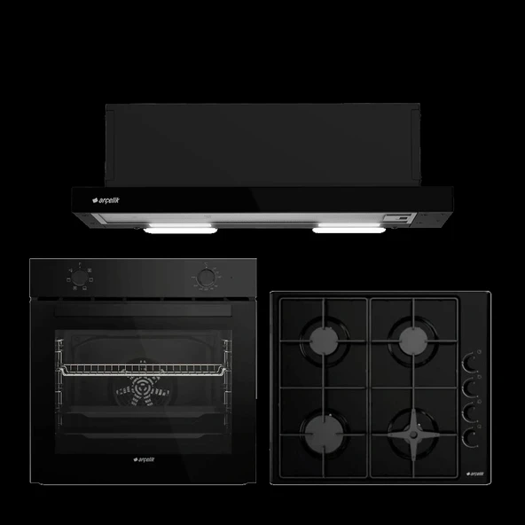 Arçelik En Ekonomik Siyah Ankastre Set ürün görseli