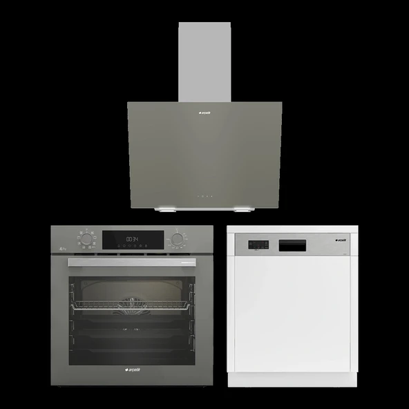 Arçelik 3'lü Bulaşıklı Inox Ankastre Set ürün görseli