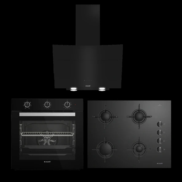 Arçelik Siyah Analog Ankastre Set ürün görseli