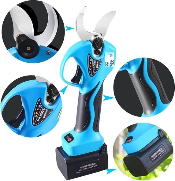 Suca SC 8608A LED Ekranlı Akülü Şarjlı Budama Makası 38 mm 2AhX2 - 2