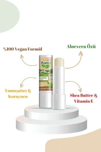 Avenir Stick Lip Balm Vegan Aloe Vera - 3