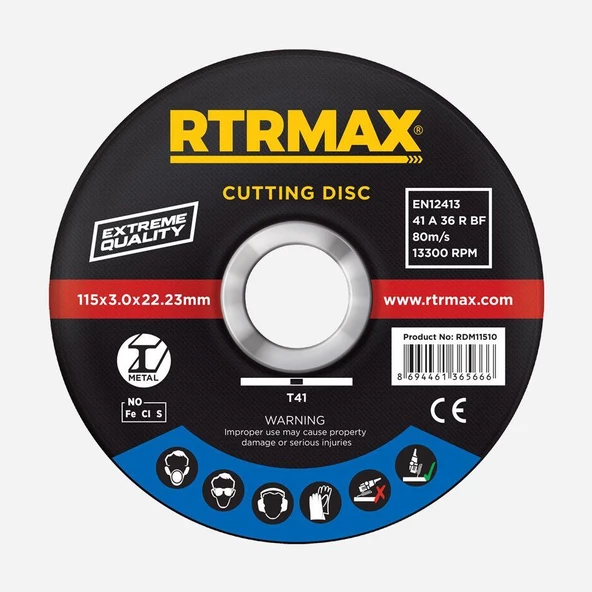 Rtrmax RDM18030 Metal Kesme Diski 180mm